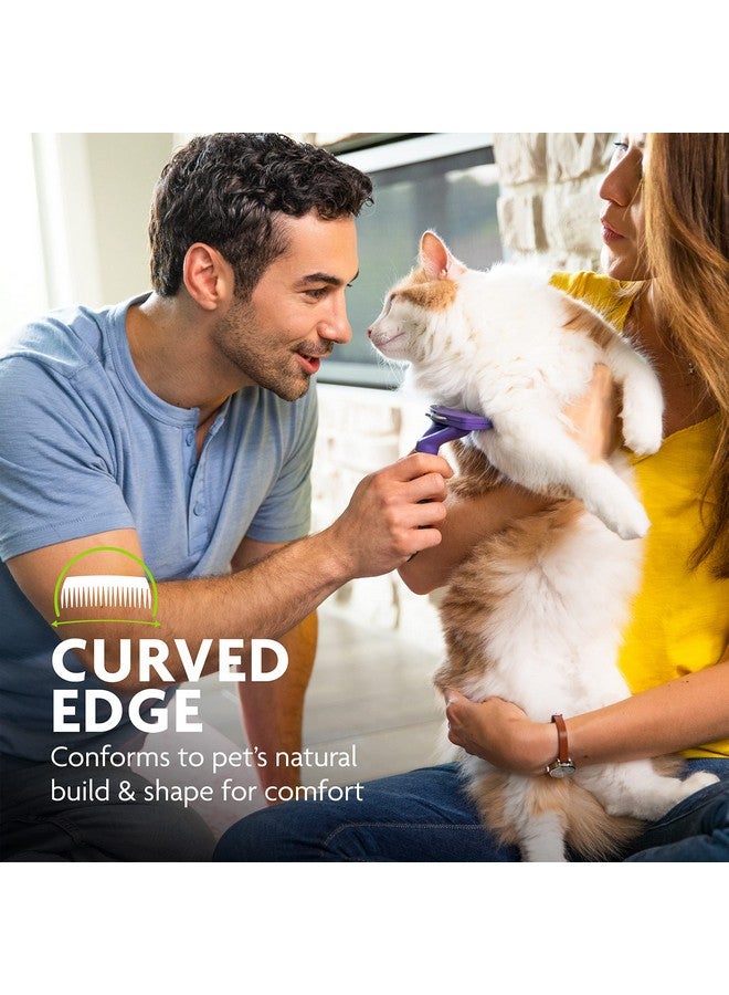 FURminator® deShedding Tool For Medium/Large Cats, Long Hair, Removes Loose Hair From Shedding - Image 3