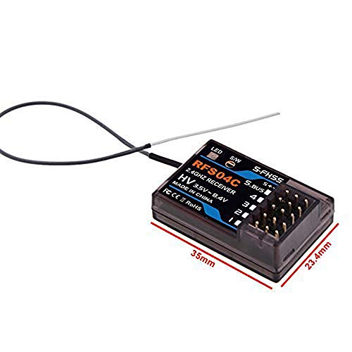 AGFRC 4CH SBUS Dual Antenna RC Receiver Compatible with TMFH RF SFHSS RFS04C - Image 1