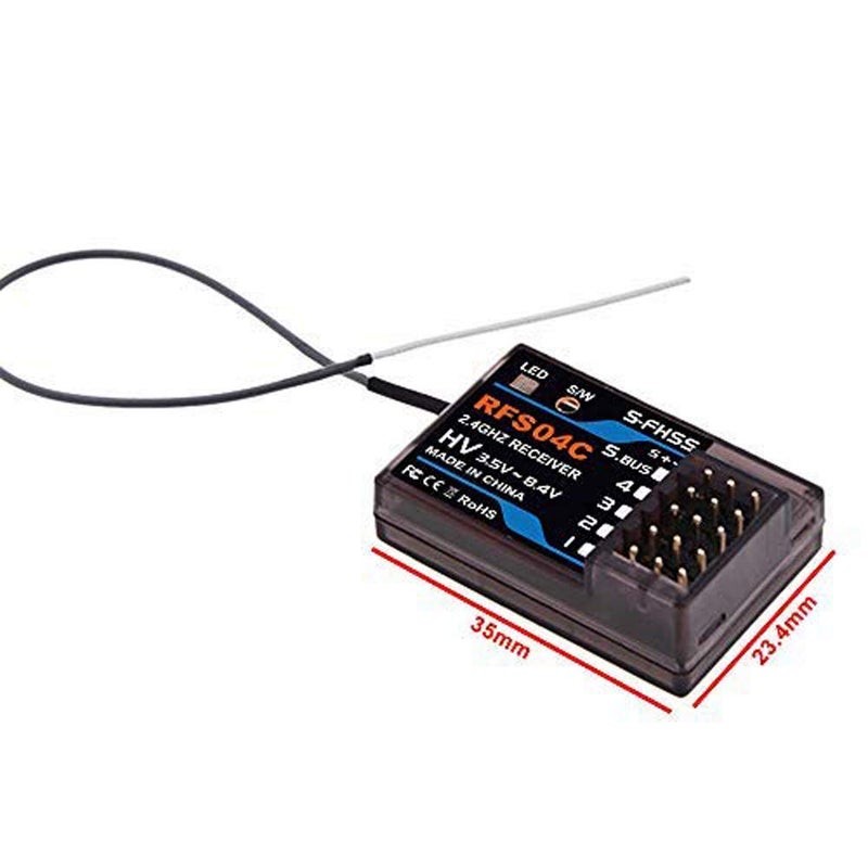 AGFRC 4CH SBUS Dual Antenna RC Receiver Compatible with TMFH RF SFHSS RFS04C - Image 2