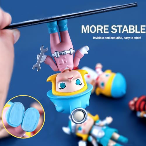 NOMMO Adhesive Putty Poster Sticky Tack Removable Double Sided Sticky Dots No Trace Adhesive Dots Sticky Putty for Crafts Balloons Festival Party Decorations(100, 15mm), Clear - Image 2