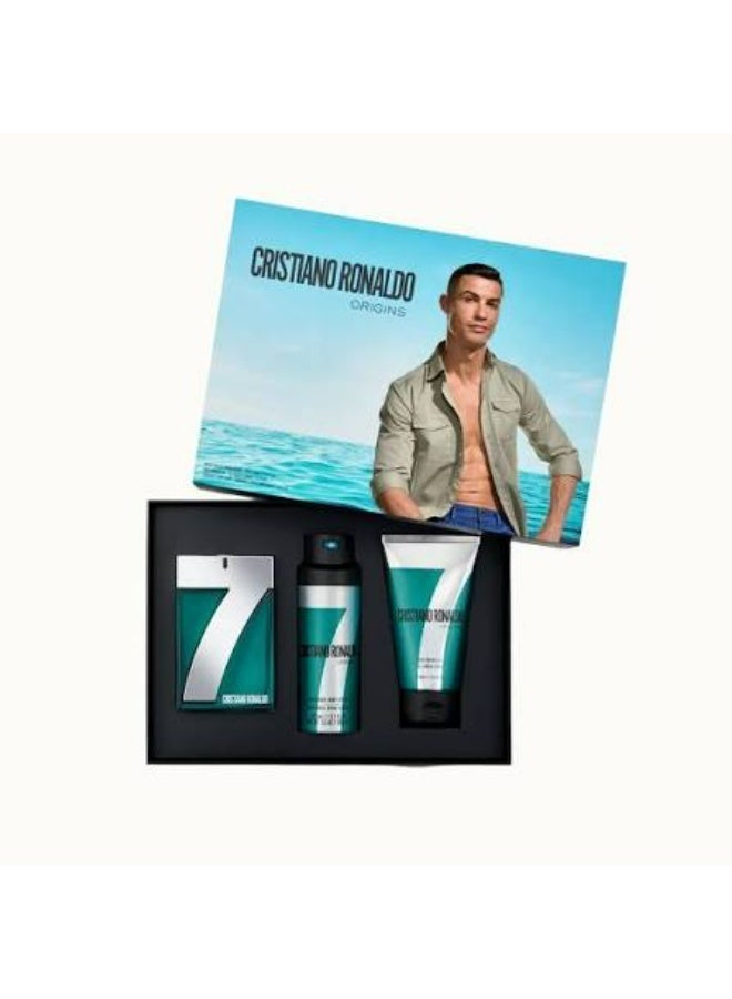 Cristiano Ronaldo 7Origins Gift Set Eau de Toilette 100 MLBody Spray 150 ML Shower Gel 150 ML - Image 2