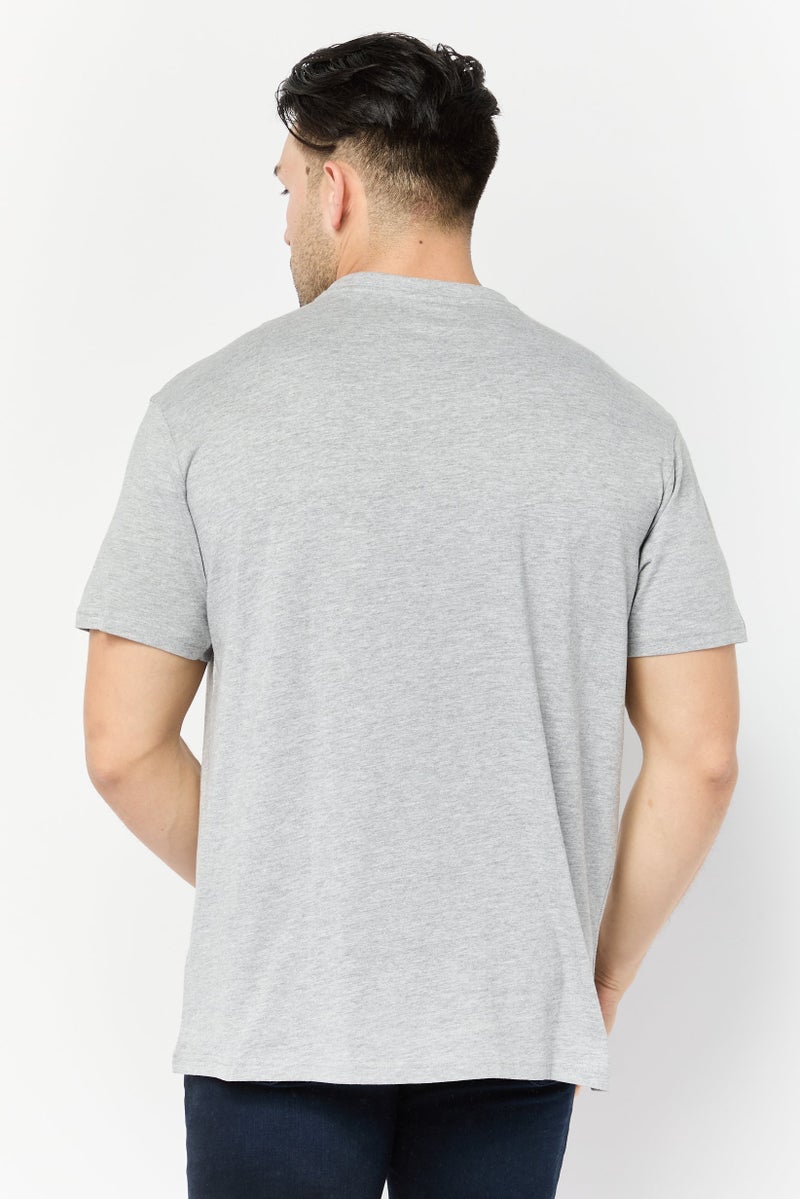 Paul Frank Men Crew Neck Short Sleeve Graphic Print T-Shirt, Grey  - Image 3
