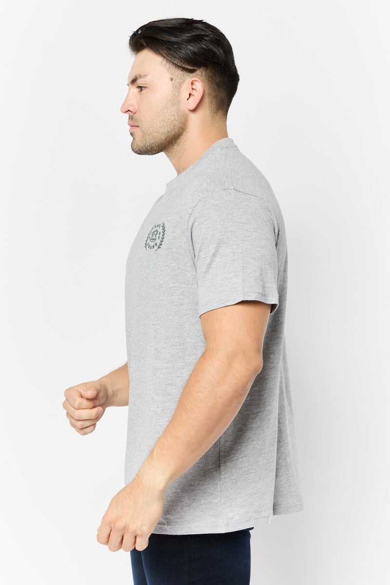 Paul Frank Men Crew Neck Short Sleeve Graphic Print T-Shirt, Grey  - Image 2