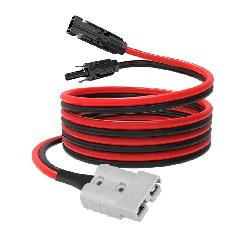 ELFCULB Solar to Anderson 50amp Connector, 10AWG Solar Panel Connector to Anderson SB50 Cable for Solar Panel Forklift RV Boat(5FT) - Image 1