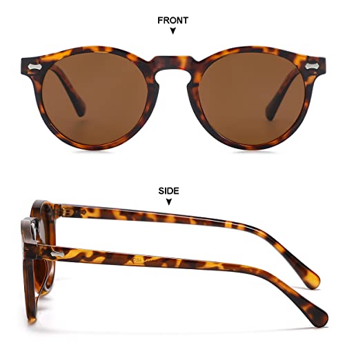 Gleyemor Kids Polarized Cute Round Sunglasses for Kids Girls Boys Age 3-8 (Tortoise/Brown+Pink/Pink Mirror) - Image 3