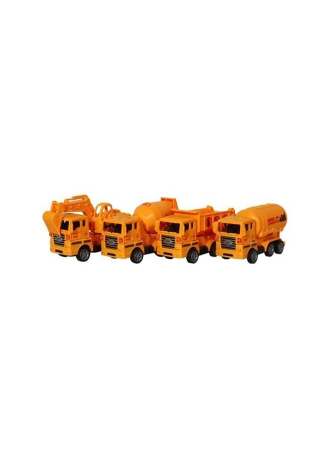 راهالايف 4 Piece Diecast Construction Vehicles Set - Engineering Truck Toys for Toddlers Kids, Heavy Duty Metal Die Cast Construction Site Playset - Image 3