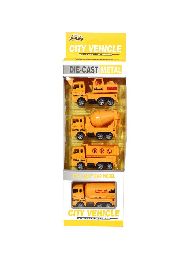 راهالايف 4 Piece Diecast Construction Vehicles Set - Engineering Truck Toys for Toddlers Kids, Heavy Duty Metal Die Cast Construction Site Playset - Image 4