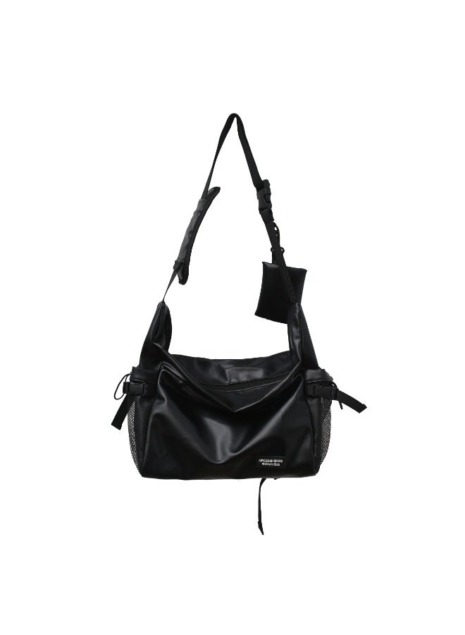 Kiffiyeh Stylish Black Crossbody Bag for Men and Women – Versatile Durable Sling Bag with Adjustable Strap - Image 1