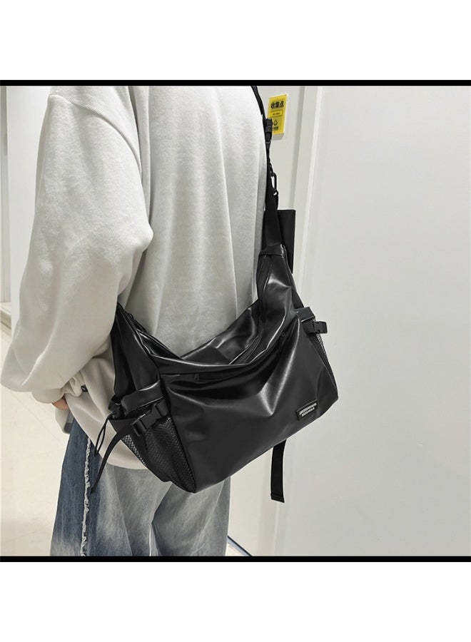 Kiffiyeh Stylish Black Crossbody Bag for Men and Women – Versatile Durable Sling Bag with Adjustable Strap - Image 2
