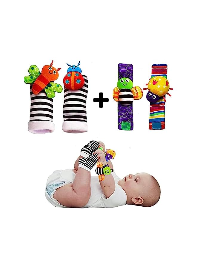 SKY-TOUCH Finder Baby Socks & Wrist Rattles - Newborn Toys for Baby Boy or Girl - Brain Development Infant Toys - Hand and Foot Rattles Suitable for 0-3, 3-6, 6-12 Months Babies Brain Development Toys - Image 4