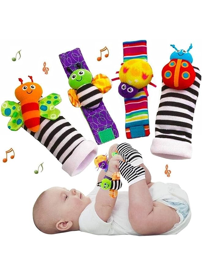 SKY-TOUCH Finder Baby Socks & Wrist Rattles - Newborn Toys for Baby Boy or Girl - Brain Development Infant Toys - Hand and Foot Rattles Suitable for 0-3, 3-6, 6-12 Months Babies Brain Development Toys - Image 1