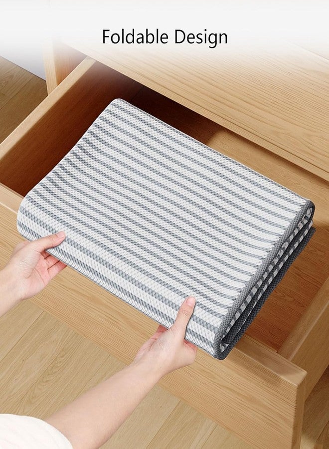 homenity® - Under Bed Storage Container with Clear Window, Foldable Design, Grey Linen Fabric, Clothes Organiser with Handles,60×44x20 cms - Image 2