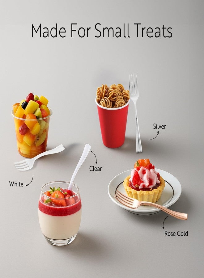 Restaurantware 4 Inch Mini Forks 100 Disposable Tiny Forks - Heavy-Duty Pair With Hors D'oeuvres Desserts Or Samples Black Plastic Appetizer Forks For Parties Weddings Or Catering - Image 4