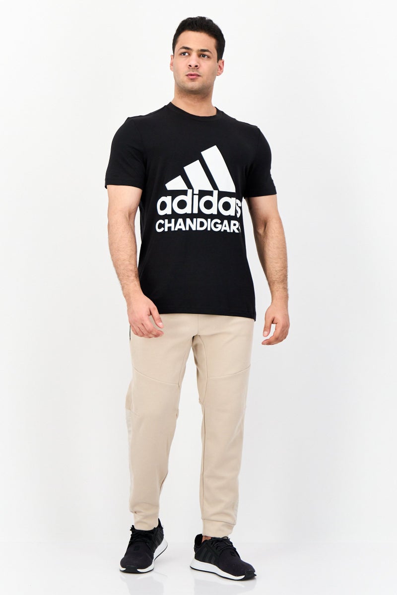 Men Sportswear Fit Short Sleeves Outdoor T-Shirt, Black
