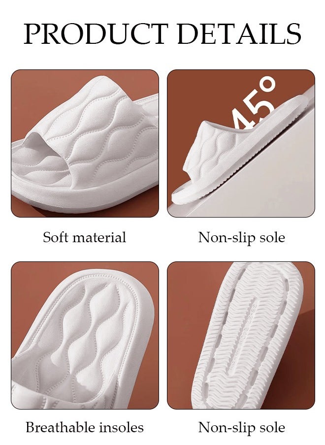 DUNISO Couple Slippers for Men and Women Quick Drying Slide Sandal with Thick Sole Non-Slip Soft Shower Slippers Open Toe Spa Bath Pool Gym House Sandals for Indoor & Outdoor  - Image 4