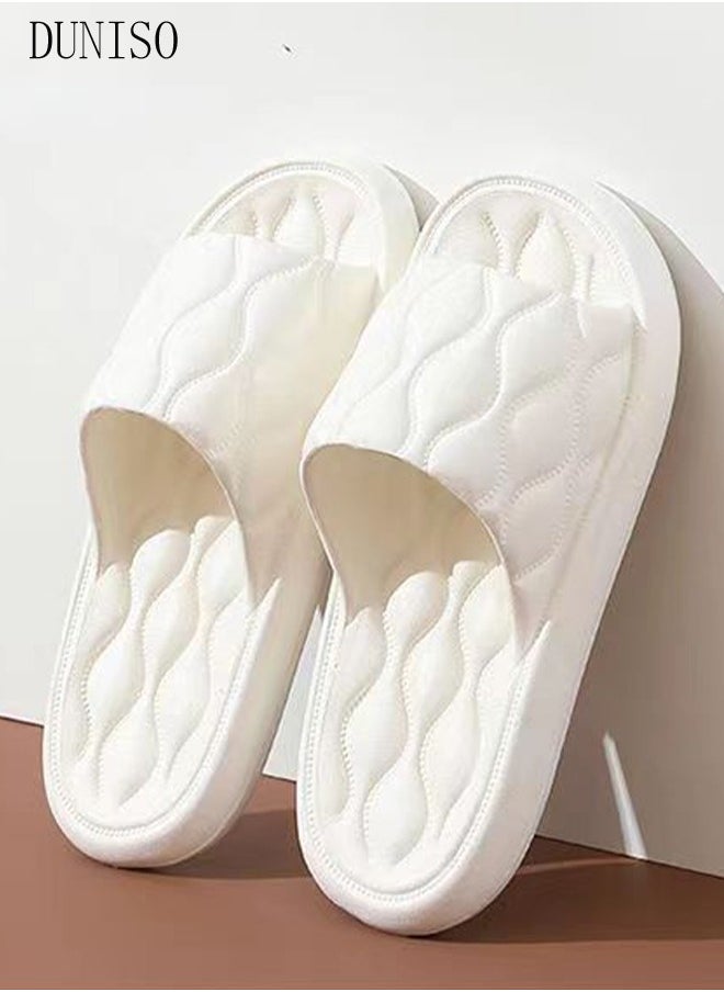 DUNISO Couple Slippers for Men and Women Quick Drying Slide Sandal with Thick Sole Non-Slip Soft Shower Slippers Open Toe Spa Bath Pool Gym House Sandals for Indoor & Outdoor  - Image 5