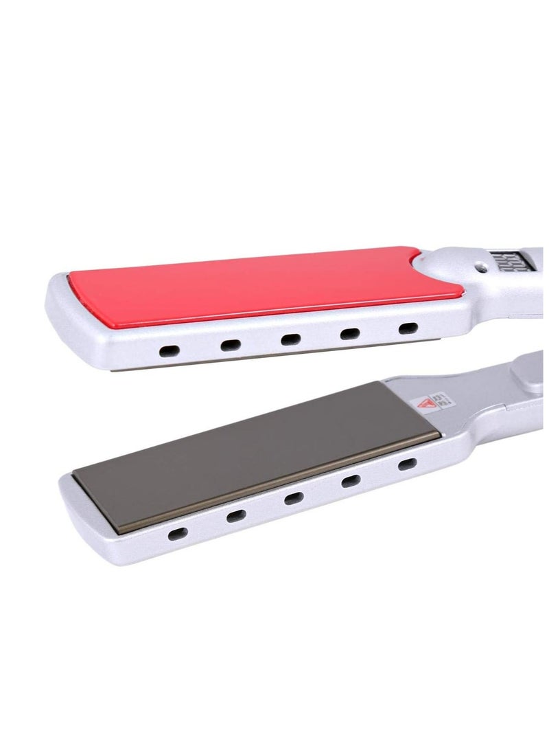 Professional Digital Hair Straightener Silver/Red