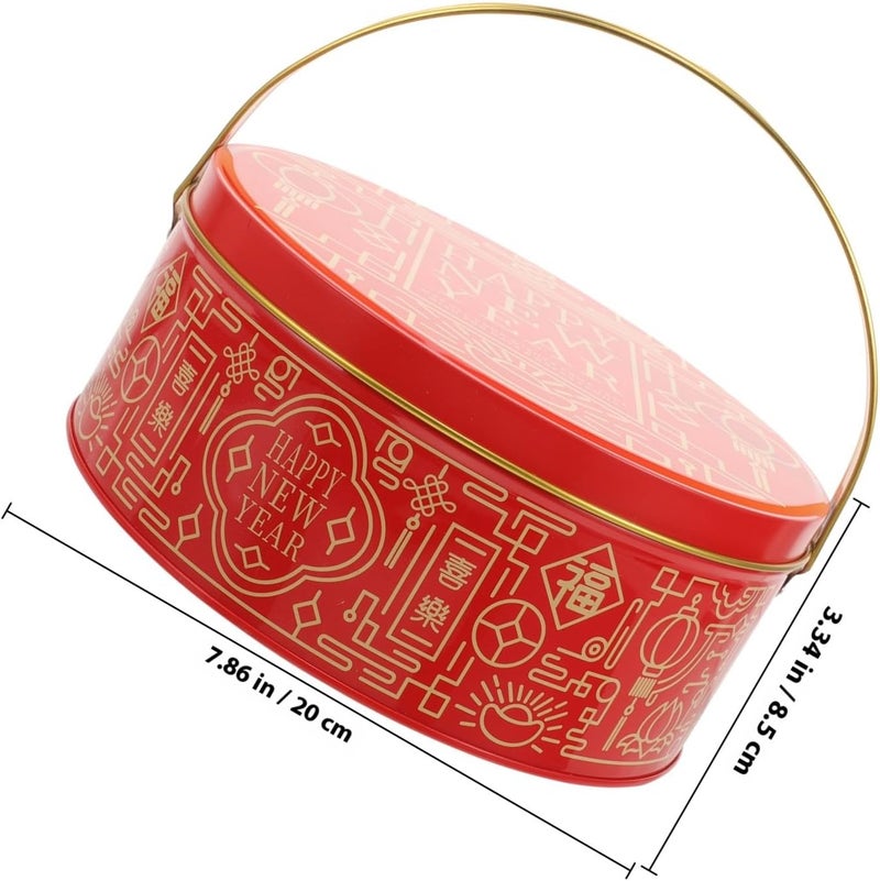 PERSELOSO Red Portable Party Candy Box with Handle, Decorative Packaging Box for Wedding and Festival Favors, Bridesmaid Goodies Container for Holiday Treats - Image 2