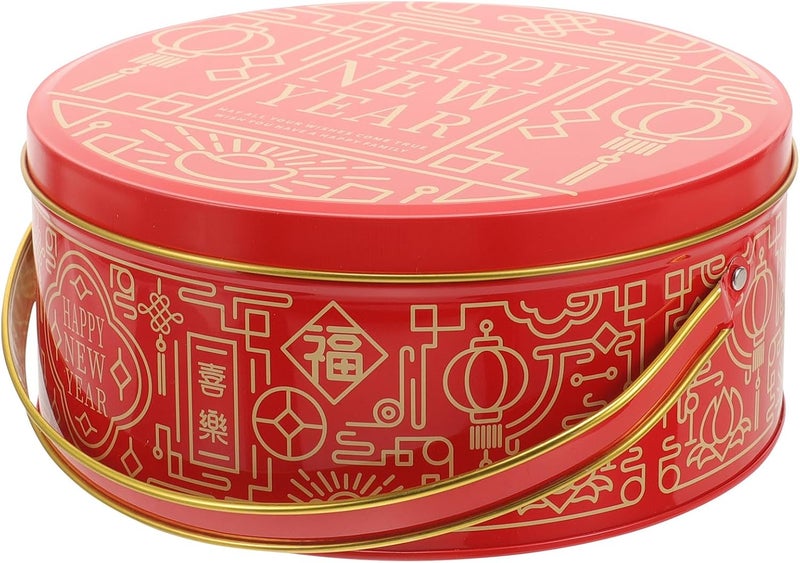 PERSELOSO Red Portable Party Candy Box with Handle, Decorative Packaging Box for Wedding and Festival Favors, Bridesmaid Goodies Container for Holiday Treats - Image 1