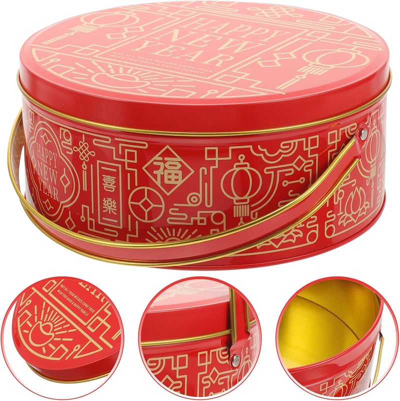 PERSELOSO Red Portable Party Candy Box with Handle, Decorative Packaging Box for Wedding and Festival Favors, Bridesmaid Goodies Container for Holiday Treats - Image 4