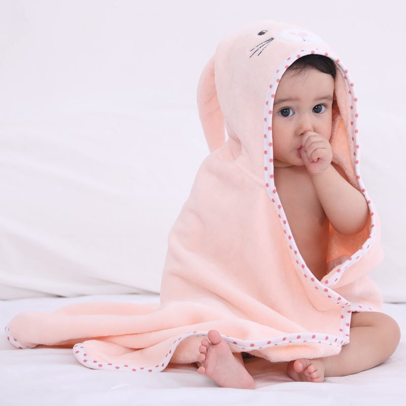 TBEZY Baby Hooded Towel with Unique Animal Design Ultra Soft Thick Cotton Bath Towel for Newborn (Bunny) - Image 5