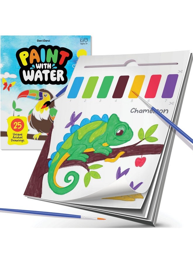 Dan&Darci Paint with Water Coloring Book for Kids - Toddler Activities - Mess Free Color Activity - Painting Arts and Crafts for Toddlers Ages 2-4, 1-3, 3-5 - 2 3 Year Old Girl Gifts - Boy Birthday Gift - Image 1