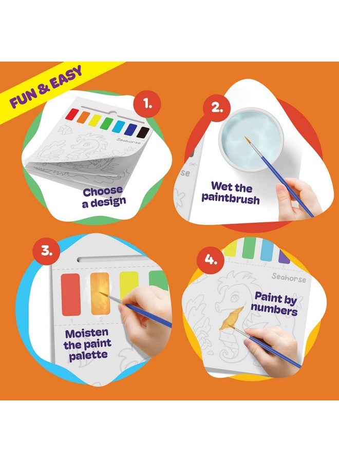 Dan&Darci Paint with Water Coloring Book for Kids - Toddler Activities - Mess Free Color Activity - Painting Arts and Crafts for Toddlers Ages 2-4, 1-3, 3-5 - 2 3 Year Old Girl Gifts - Boy Birthday Gift - Image 2