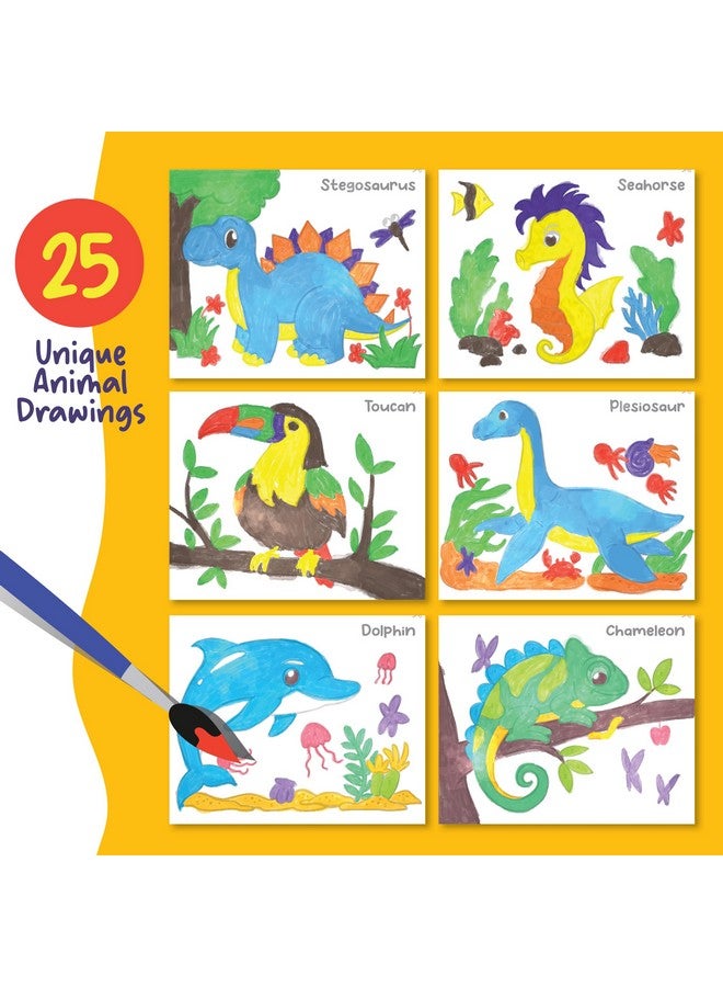 Dan&Darci Paint with Water Coloring Book for Kids - Toddler Activities - Mess Free Color Activity - Painting Arts and Crafts for Toddlers Ages 2-4, 1-3, 3-5 - 2 3 Year Old Girl Gifts - Boy Birthday Gift - Image 4