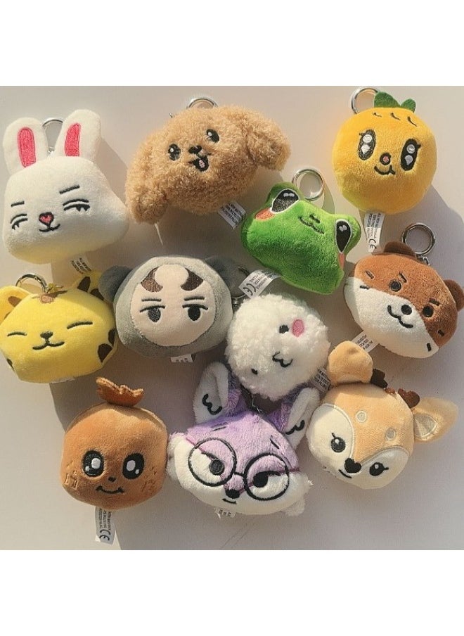 Small 17 SEVENTEEN Miniteen Keychain Animal Plastic Yin Jing Han Quan Yuan You Quan Shun Rong Doll-Specifications:Dk Li Shuo's Brown Dog Head Keychain