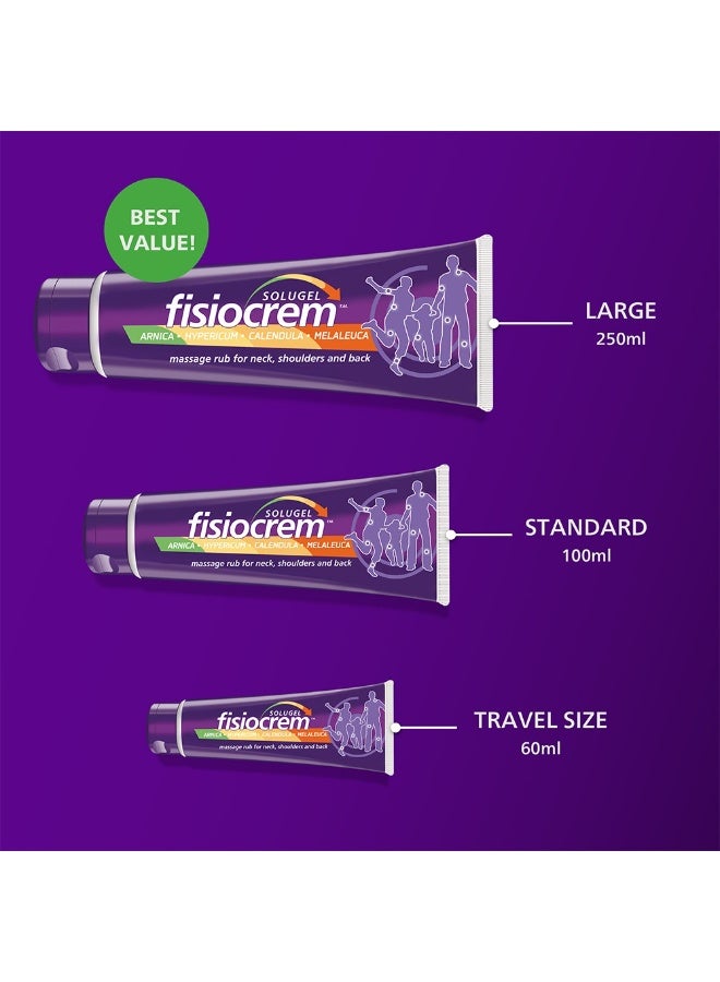 Fisiocrem Solugel Pain Relief Gel – Natural Herbal Cream for Muscle, Neck & Joint Pain, Arnica & Menthol, Fast Absorbing Formula – 250ml - Image 3