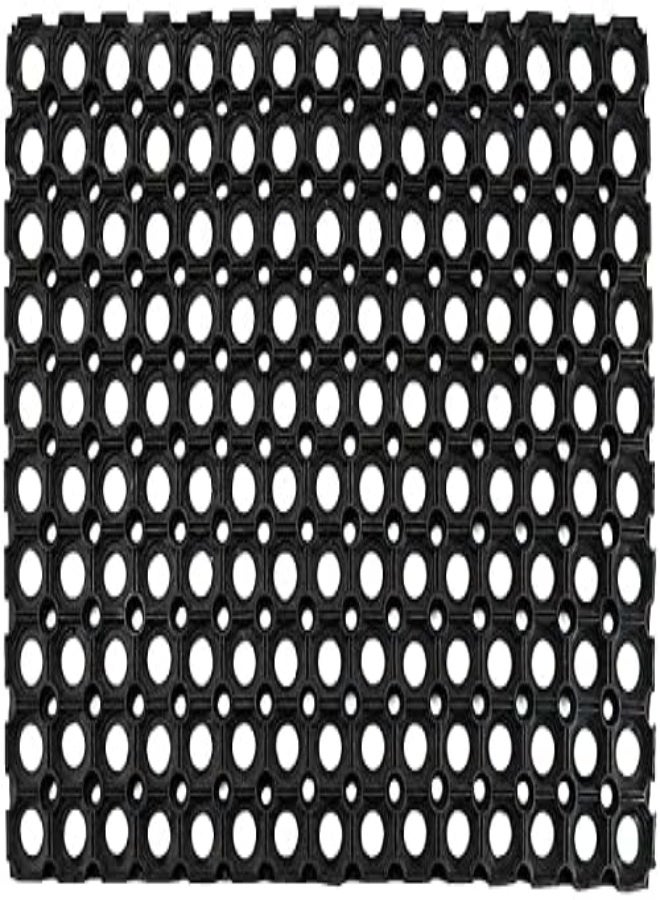 AKDC سجادة باب بانما مطاطية مجوفة مقاس 22 مم 40 × 60 سم، صنع في الهند - Image 2