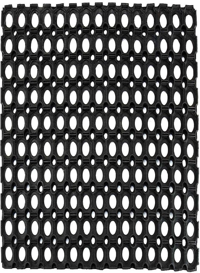 AKDC سجادة باب بانما مطاطية مجوفة مقاس 22 مم 40 × 60 سم، صنع في الهند - Image 3