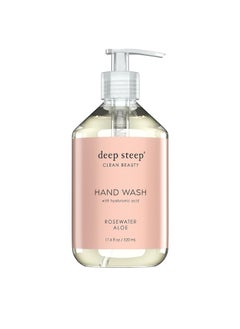 Deep Steep Deep Steep Liquid Hand Wash, 17.6 Ounces (Rosewater Aloe) 
