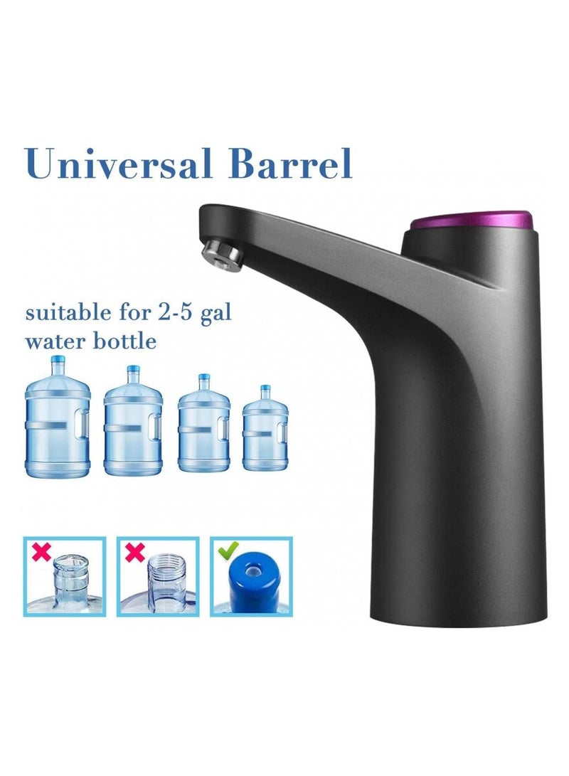 Automatic Water Bottle Pump Dispenser, USB Rechargeable, 5 Gallon Compatible, Black - Image 2