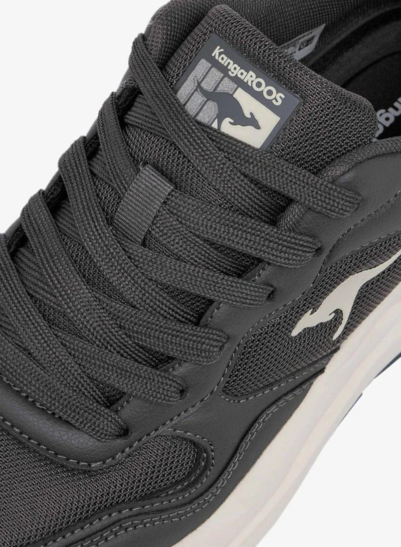 kangaROOS GREY Women's Panelled Sports Shoes with Lace-Up Closure for Women | Best Price UAE