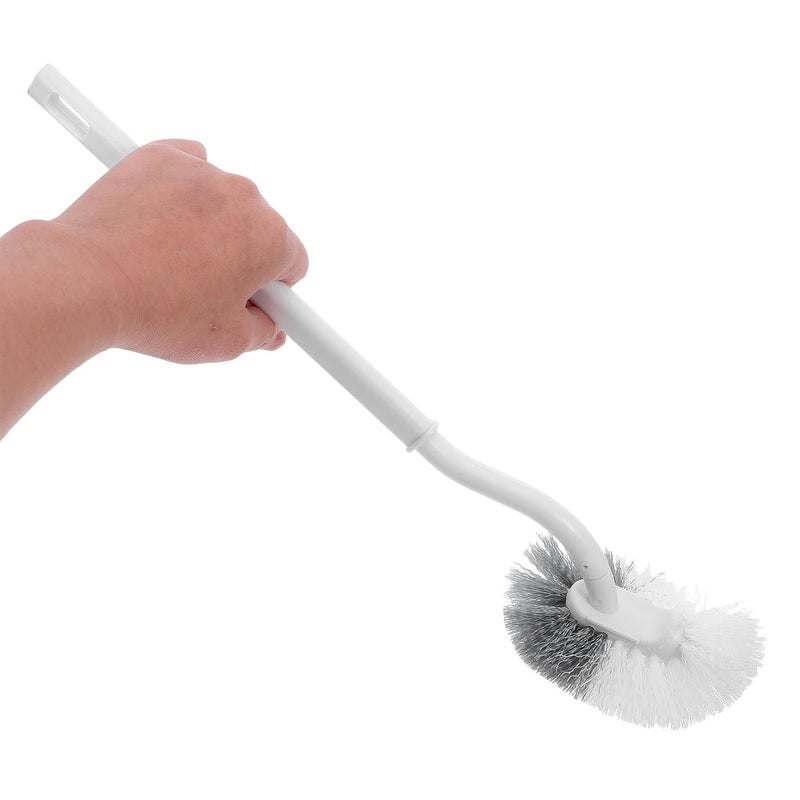 3 Pcs Long Handle Toilet Bowl Brush Set 15 7 Inch Curved For Deep Rim Cleaning - Image 5