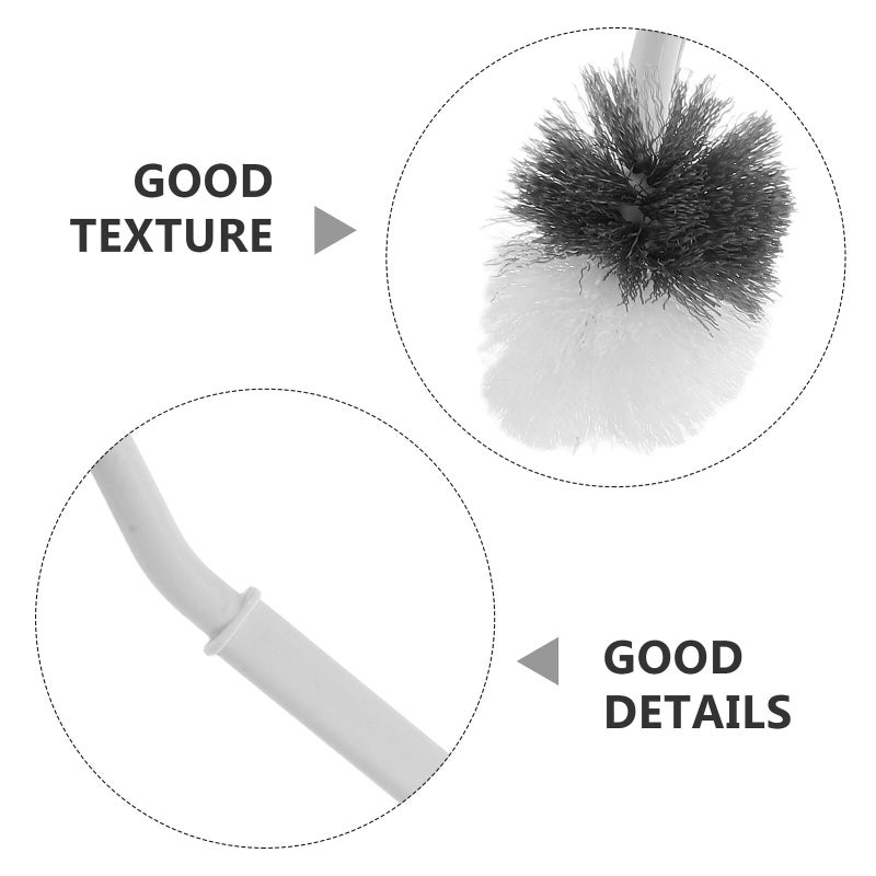 3 Pcs Long Handle Toilet Bowl Brush Set 15 7 Inch Curved For Deep Rim Cleaning - Image 4