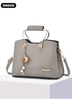 DUNISO Women's Fashion Handbag Faux Leather Crossbody Bag For Women Large Capacity Bow Trim Tote Bags Top Handle Satchel Fashionable Travel Shoulder Bag For Ladies  - Image 5