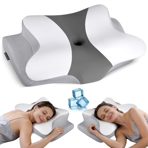 Bespillow Cervical Neck Pillow for Pain Relief Ergonomic Pillow Side Sleeper Pillow for Sleeping Orthopedic Bed Pillow Neck Support Pillow Contour Memory Foam Pillows for Side Back Stomach Sleepers - Image 1