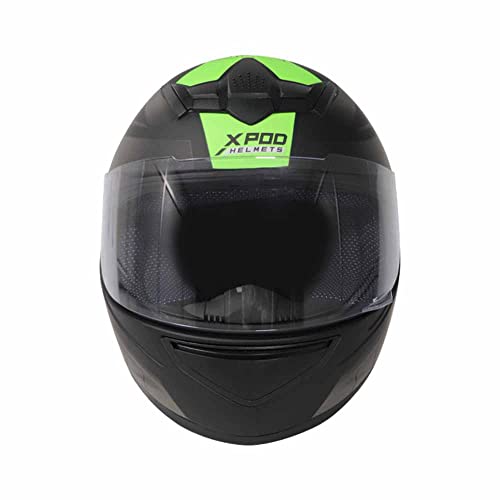 TVS XPOD Aerodynamic Helmet for Men-ISI Certified, Ultrawide Visor, Quick Release Strap-Premium Bike Helmet with Enhanced Air Circulation (Neon Grey Dual Tone-M) - Image 3