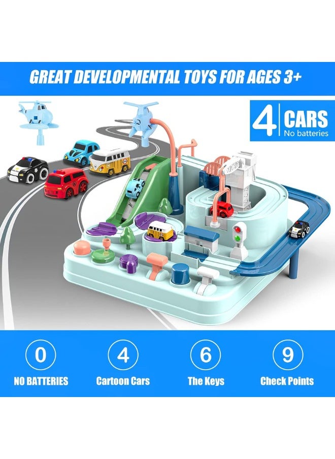 TEGRILO Adventure Track Car Toy, Preschool Educational & Parent-Child Interactive Racing Kids Toy, Combination DIY Racing Link Parking Building Toys Gift for Kids, Big Race Tracks Car Toy Set for Kids  - Image 2