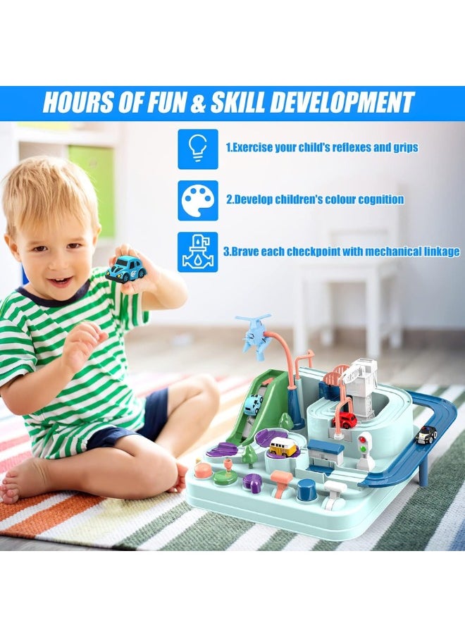 TEGRILO Adventure Track Car Toy, Preschool Educational & Parent-Child Interactive Racing Kids Toy, Combination DIY Racing Link Parking Building Toys Gift for Kids, Big Race Tracks Car Toy Set for Kids  - Image 3