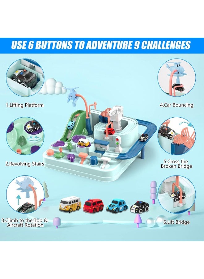 TEGRILO Adventure Track Car Toy, Preschool Educational & Parent-Child Interactive Racing Kids Toy, Combination DIY Racing Link Parking Building Toys Gift for Kids, Big Race Tracks Car Toy Set for Kids  - Image 4