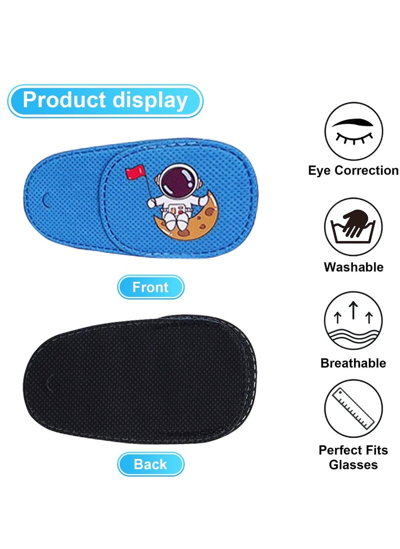 Eye Patches for Kids, 6 Pcs Cosmonaut Styles Eye Patch for Glasses Kids Reusable Eye Patch for Good Lazy Eye Amblyopia Strabismus, Right Eye