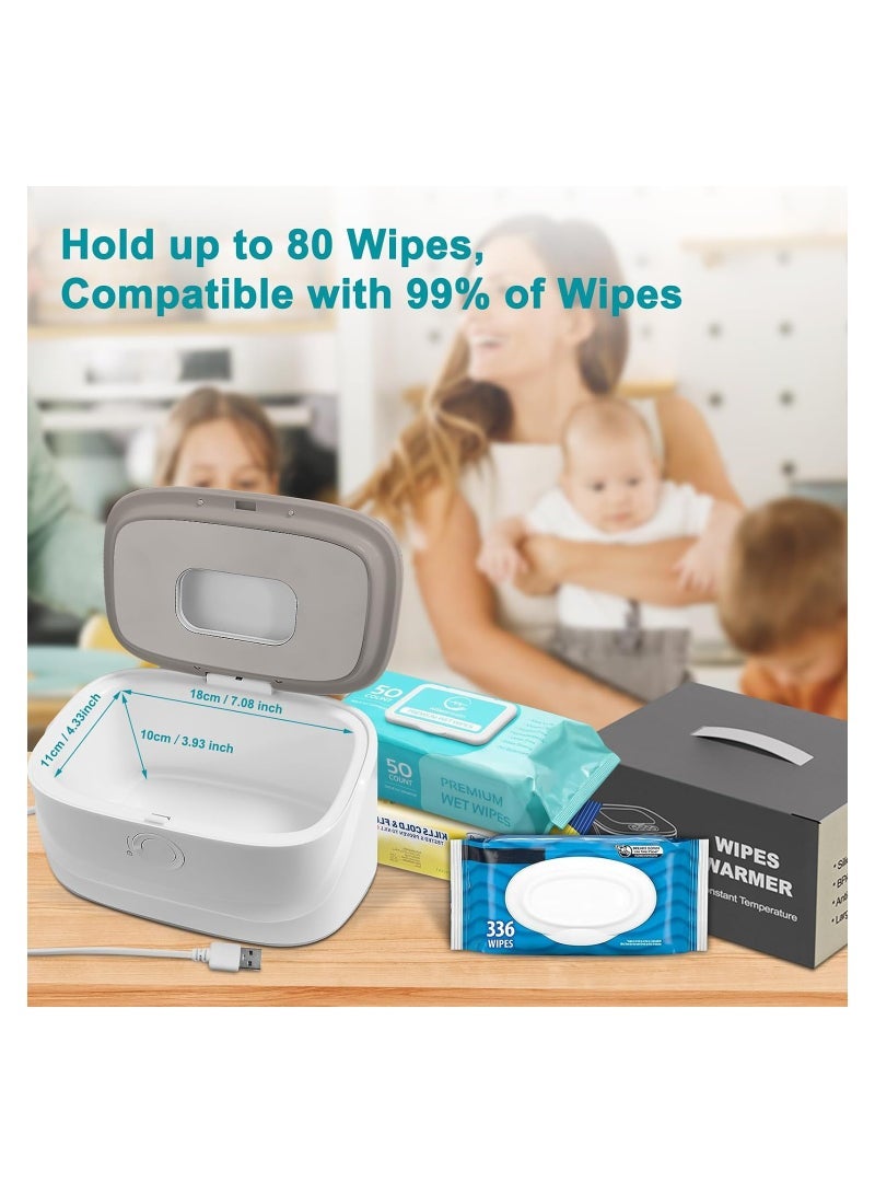 Wipe Warmer With Light, Wet Dispenser Warmer With Pop-Up Holder, Usb Charging, Portable Large Capacity Diaper Warmer, Adult Nursery, Newborn Essential Must Haves, Three Temperature  - Image 4