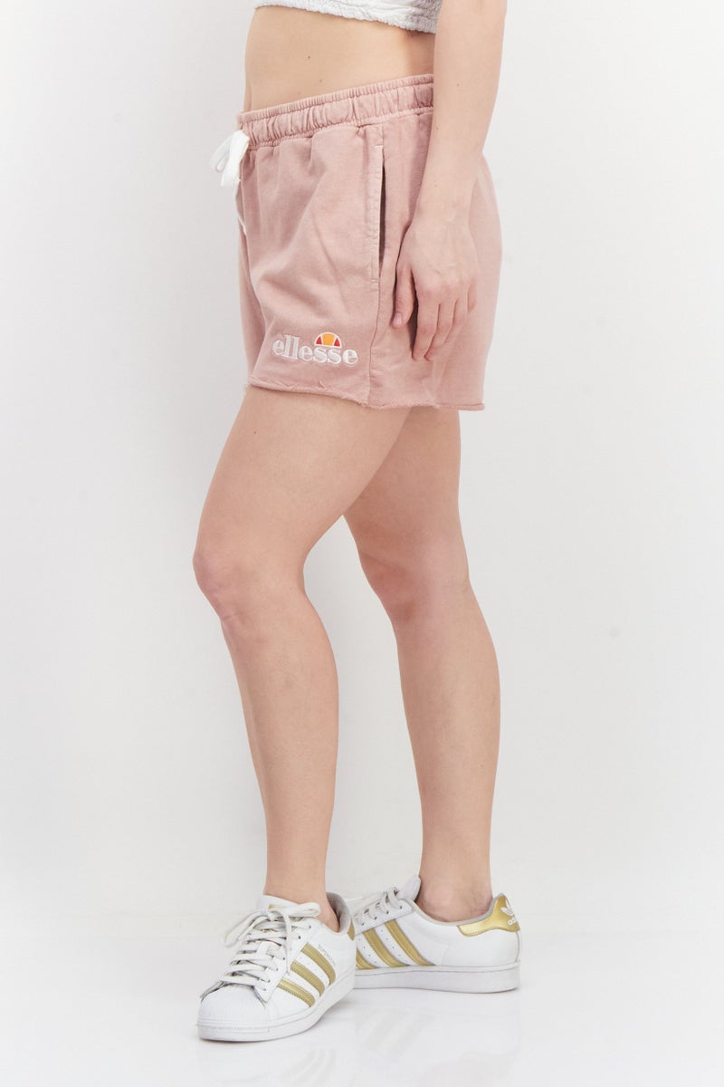 Ellesse شورتات تدريبية للنساء بشعار العلامة التجارية مع حبل سحب، وردي - Image 2