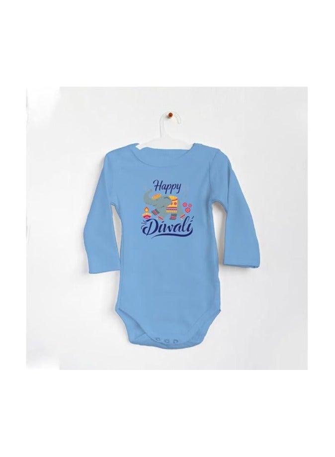 PRINTSHOP4ME Diwali Baby Romper For Celebration–Soft Cotton Full Sleeve Bodysuits For Newborns,Infants And Toddlers–Unisex Baby Onesies For Boys And Girls - Image 2