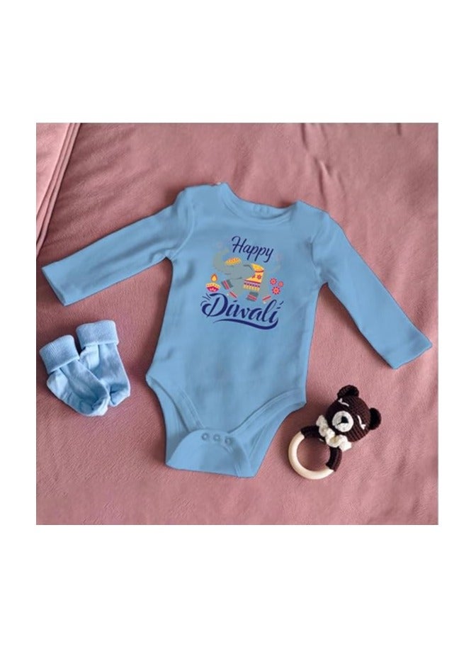 PRINTSHOP4ME Diwali Baby Romper For Celebration–Soft Cotton Full Sleeve Bodysuits For Newborns,Infants And Toddlers–Unisex Baby Onesies For Boys And Girls - Image 3