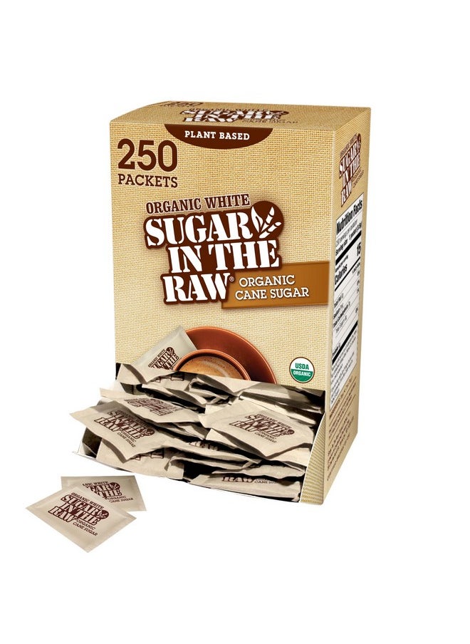 Sugar In The Raw Organic Granulated White Premium Cane Sugar, No Added Flavors or erythritol, Pure Natural Sweetener, Hot & Cold Drinks, Coffee, Tea Vegan, Gluten-Free, Non-GMO, Bulk Sugar, 250 ct packets (1-Pack) - pzsku/Z218D402E20A65E51E7E8Z/45/_/1740982840/cf7e45ab-0a79-4b20-8d08-5973a9a14255