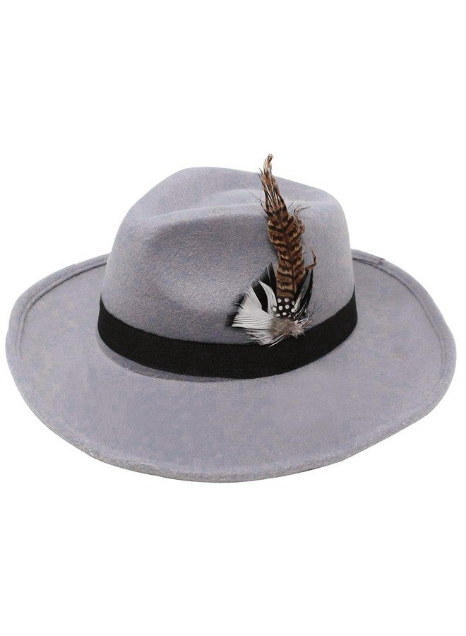 Spooktacular Creations Spooktacular Creations Manhattan 1920s Mens Hat Accessories Gatsby Gangster Retro Hat Suspender Bow Tie Halloween Costume Set (Gray) - Image 2